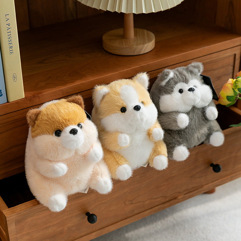 Corgi stuffed animal side view