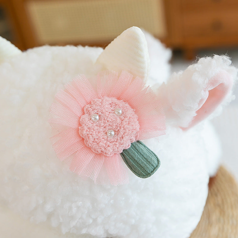 Cozy Lamb on a soft bed