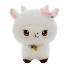 Happy child hugging the Cozy Lamb