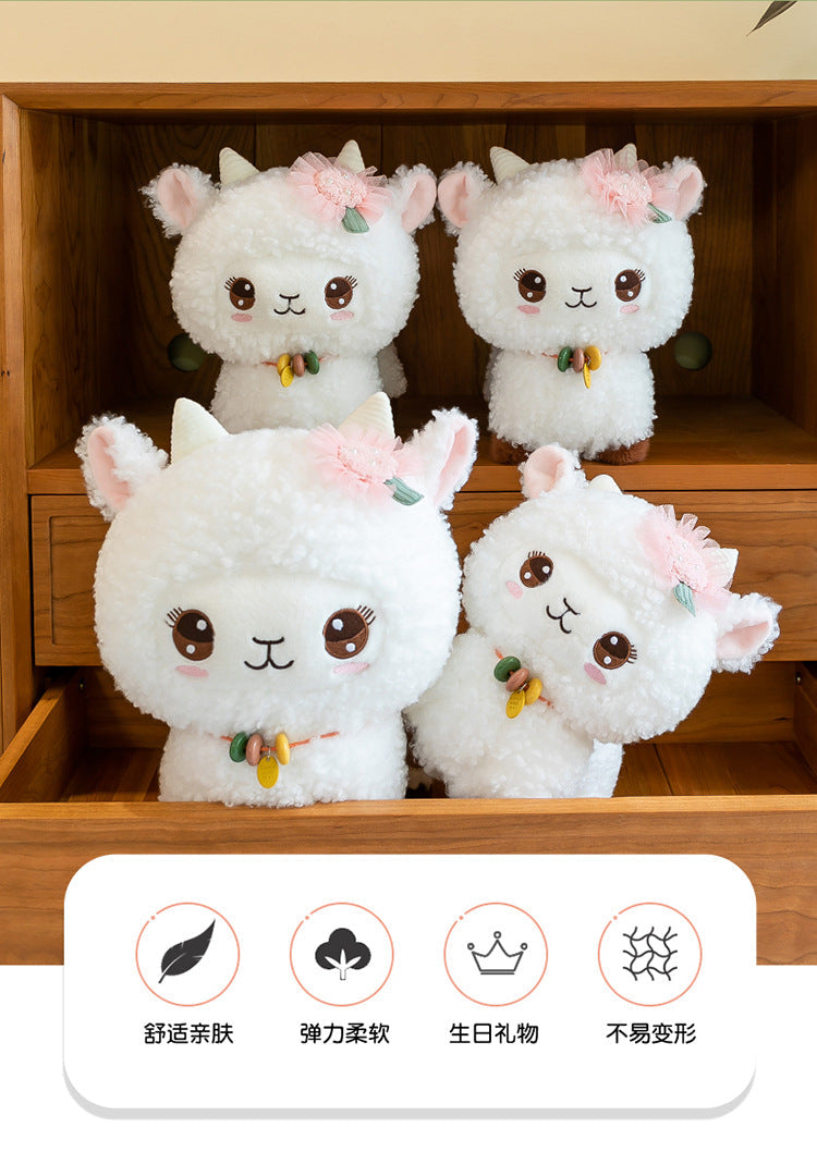 Cozy Lamb plush from above