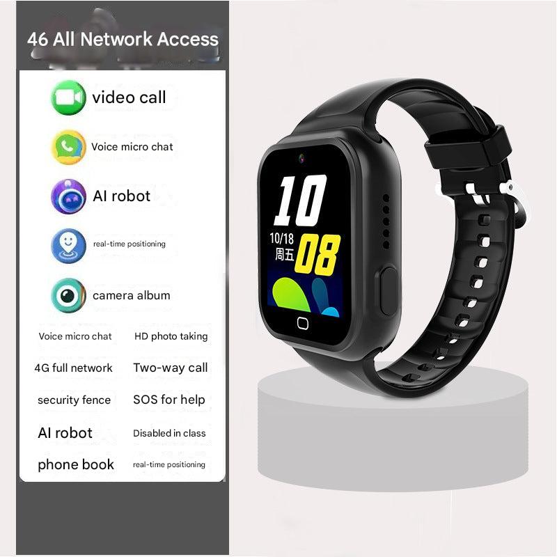 Child with smartwatch in outdoor setting