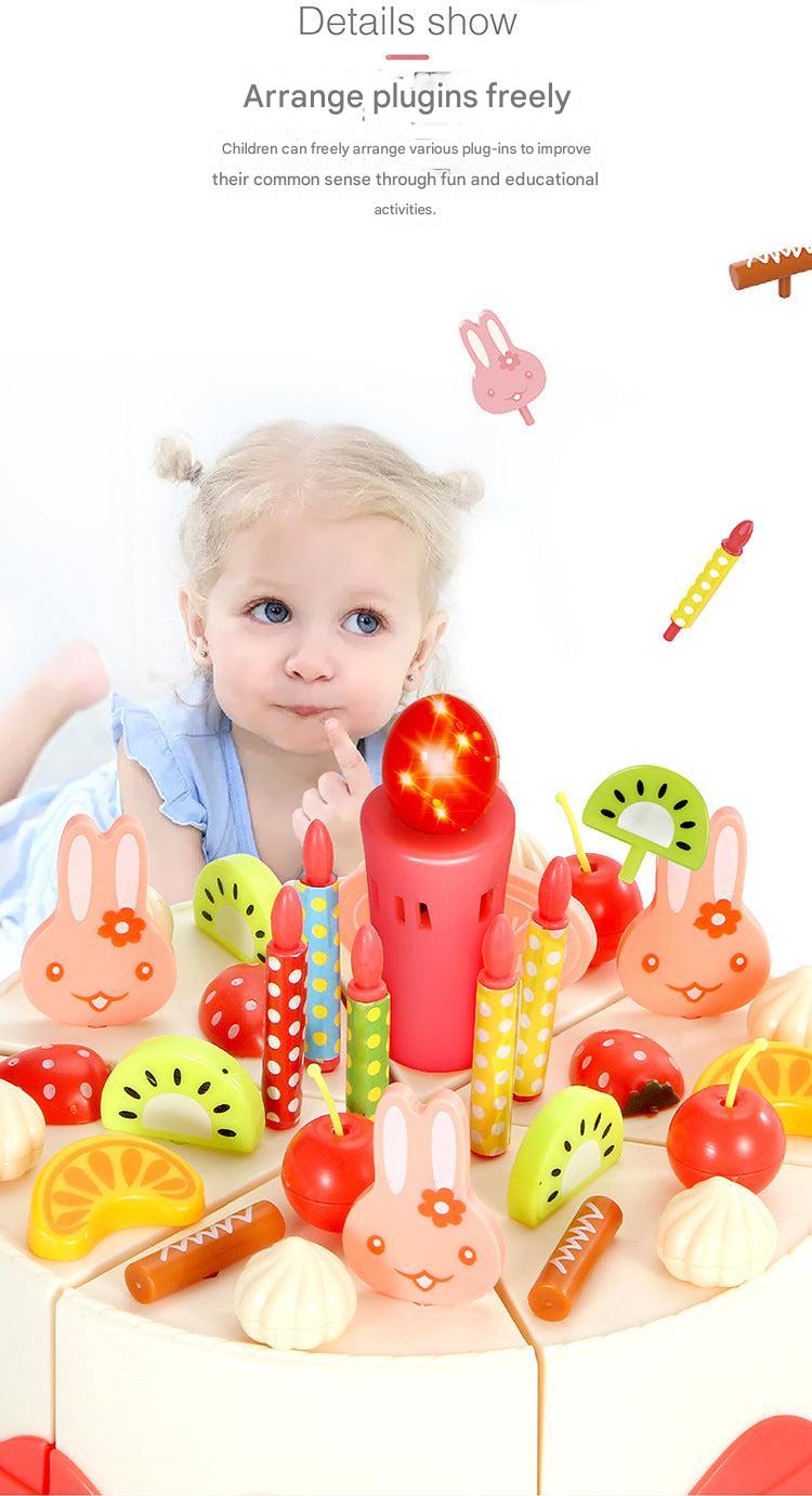 Kids 82-Piece Electric Light & Sound Birthday Cake Toy 3