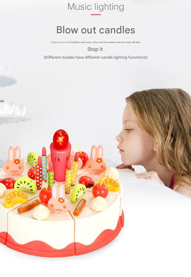 Kids 82-Piece Electric Light & Sound Birthday Cake Toy 8