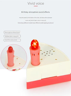 Kids 82-Piece Electric Light & Sound Birthday Cake Toy 9
