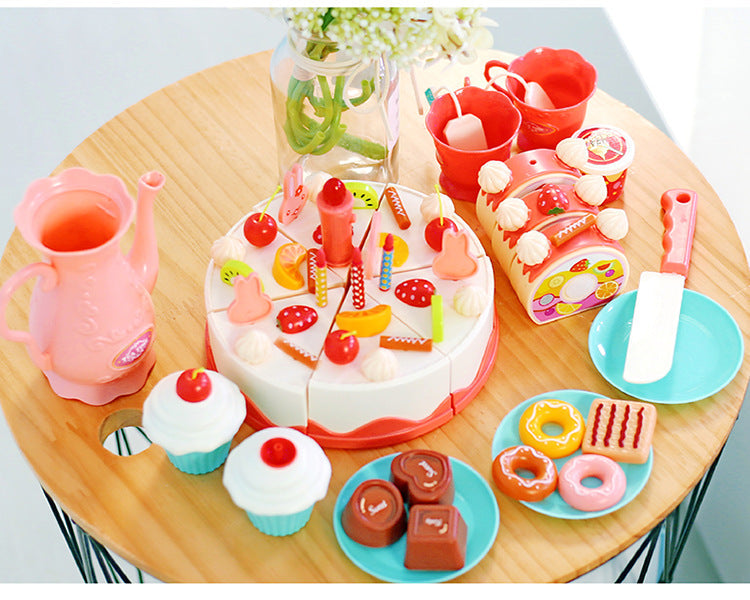 Kids 82-Piece Electric Light & Sound Birthday Cake Toy 3