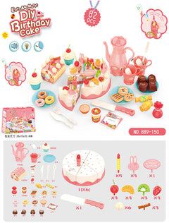 Kids 82-Piece Electric Light & Sound Birthday Cake Toy 5