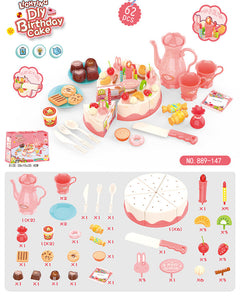 Kids 82-Piece Electric Light & Sound Birthday Cake Toy 6