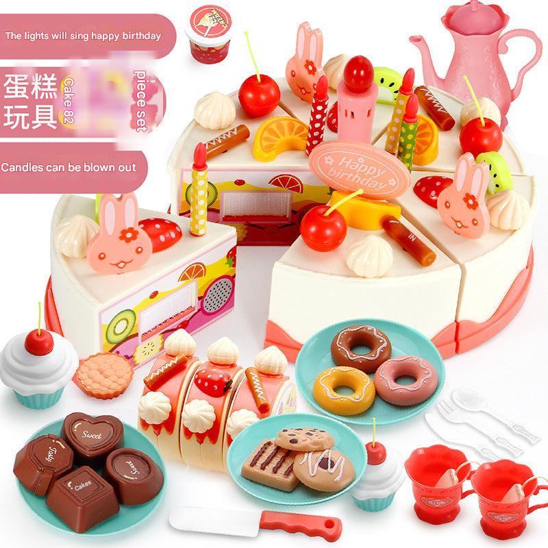 Kids 82-Piece Electric Light & Sound Birthday Cake Toy 3