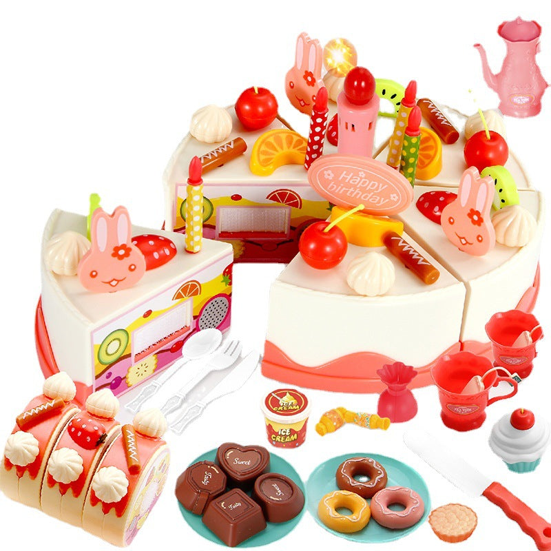 Kids 82-Piece Electric Light & Sound Birthday Cake Toy 5