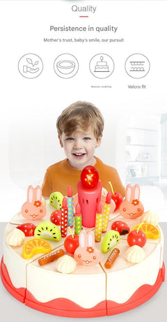 Kids 82-Piece Electric Light & Sound Birthday Cake Toy 8