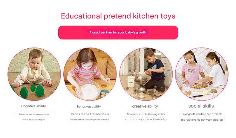 Children interacting with BBQ playset