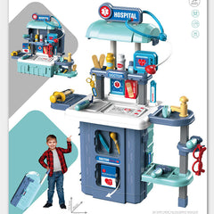 Kids exploring doctor role play set