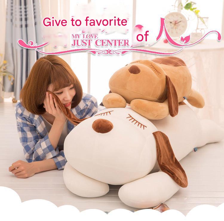 Mocha plush dog toy for cosy cuddles