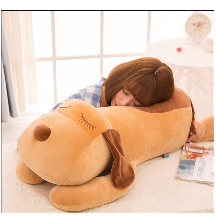 Mocha plush dog toy for cosy cuddles