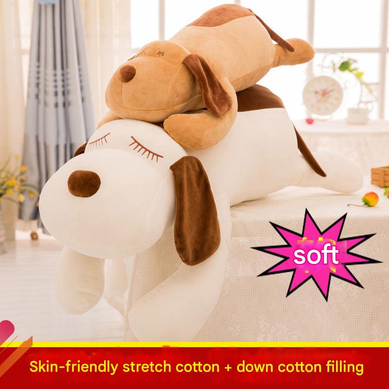 Cuddly dog toy showcasing charming design