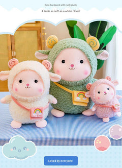 Beautiful rainbow sheep plush toy in different colours