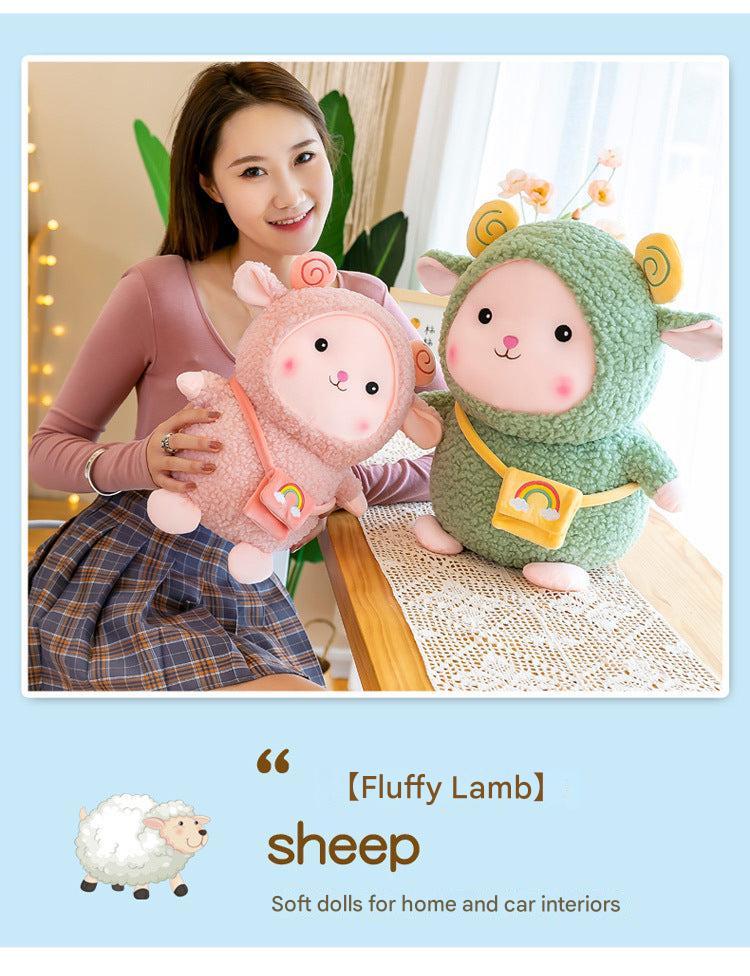 Beautiful rainbow sheep plush toy in different colours