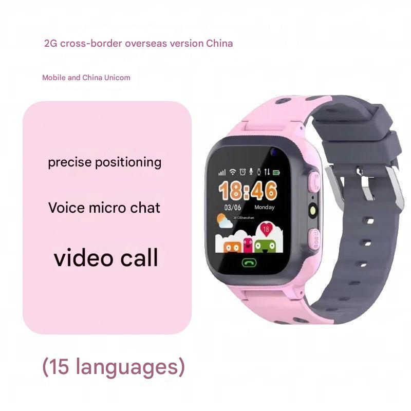 Kids smart watch displaying camera feature