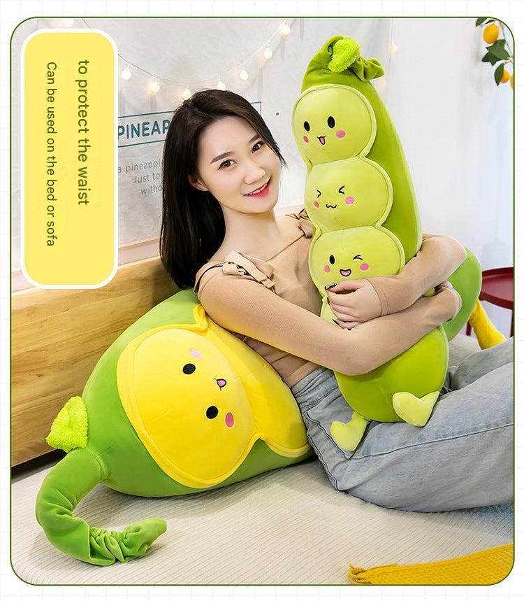colorful plush caterpillar side profile