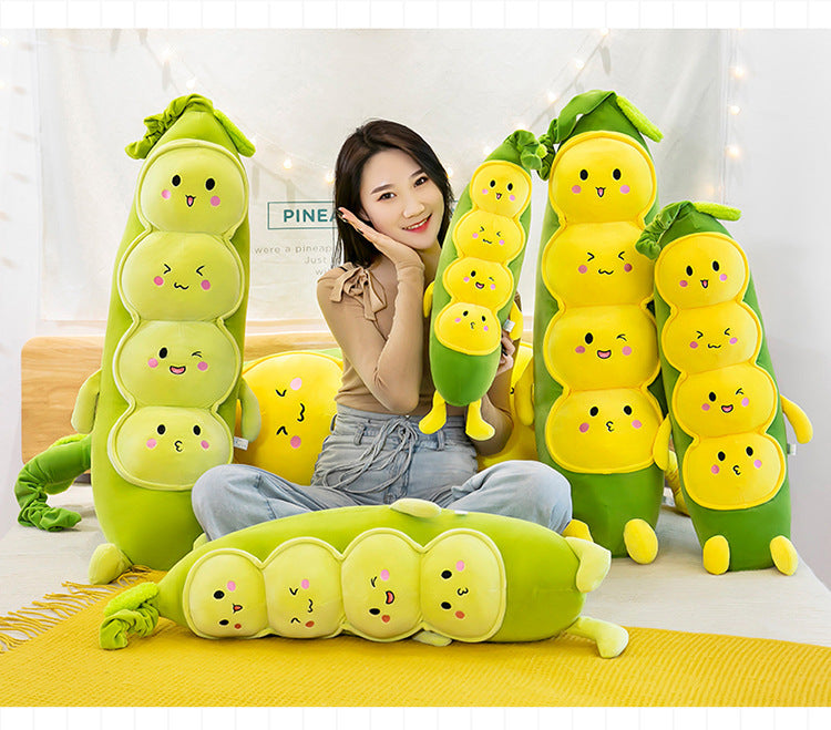 plush caterpillar toy in natural setting