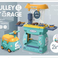 Close-up of the kitchen utensils in kids play set