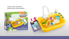 Kids Play Kitchen set with realistic dishwasher feature