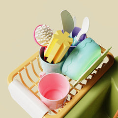 Play kitchen features water circulation system