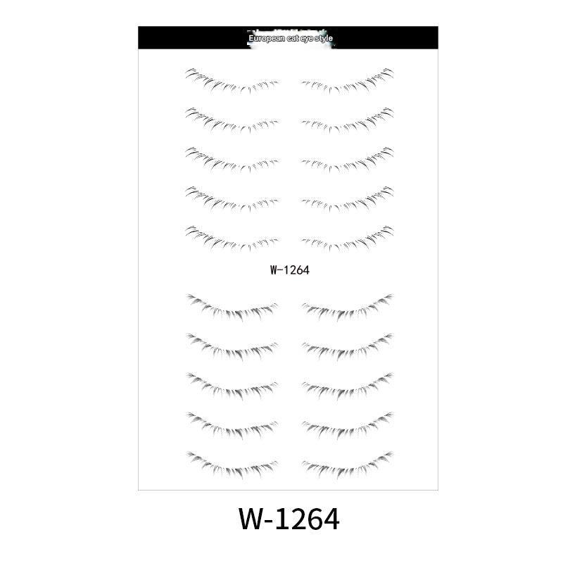Waterproof 6D bionic lower eyelash tattoo design