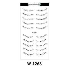 Various geometric designs of eyelash tattoos