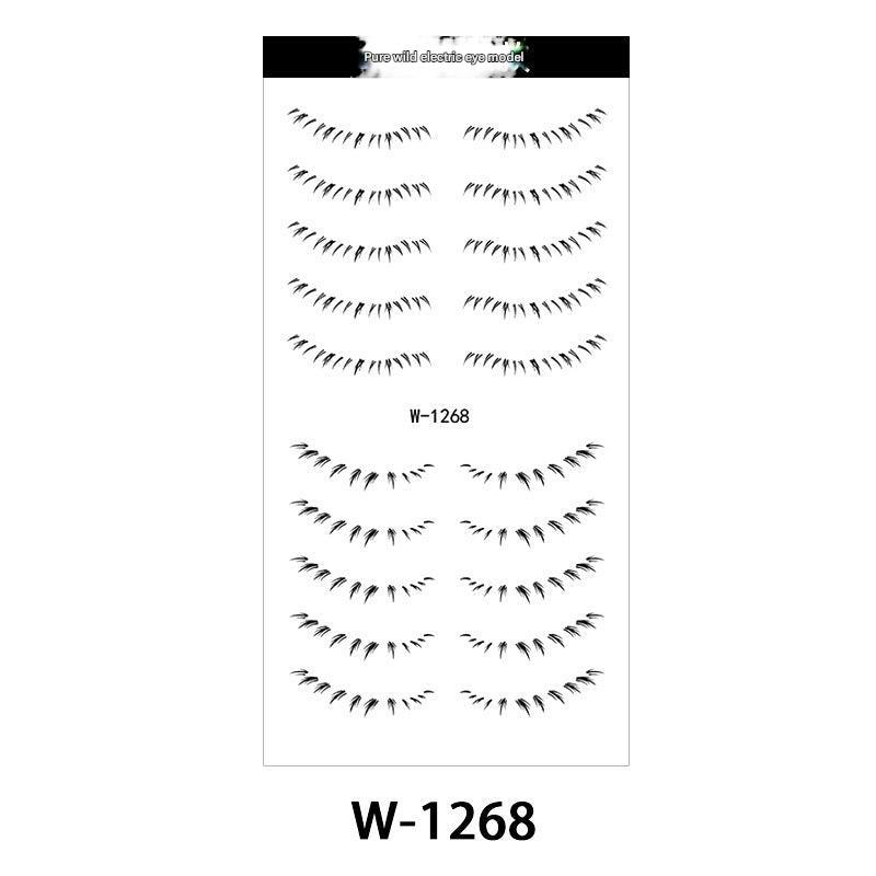 Various geometric designs of eyelash tattoos