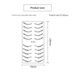 Detailed texture of eyelash tattoo sticker