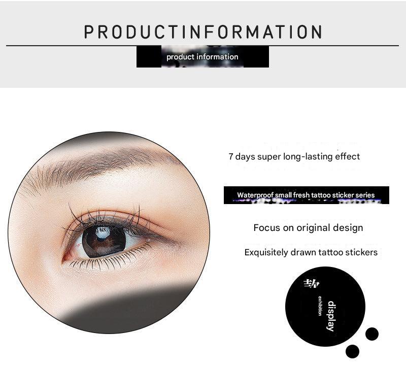 Waterproof 6D bionic lower eyelash tattoo design