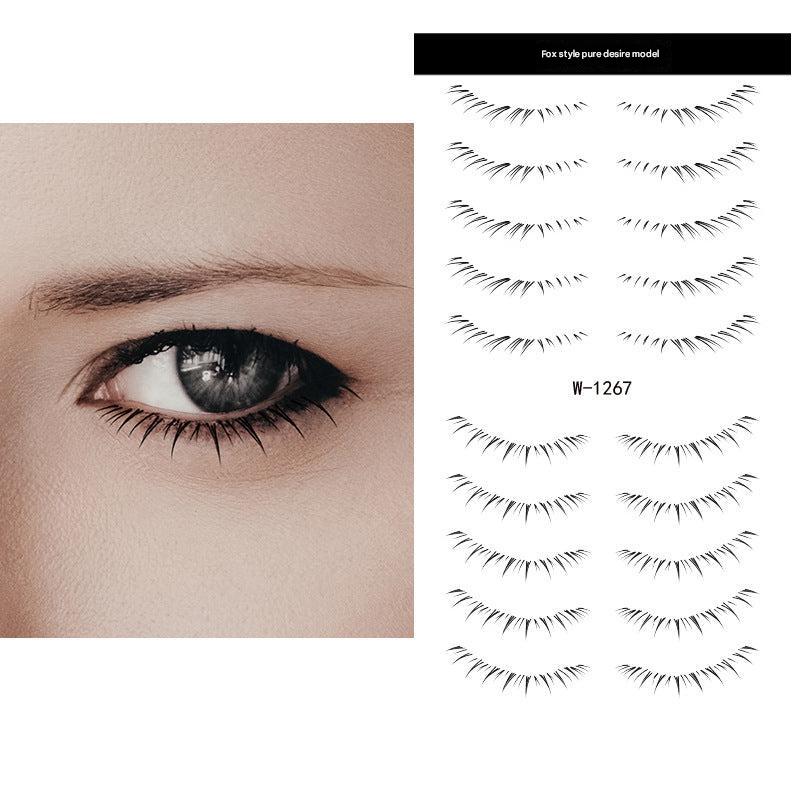 Innovative bionic eyelash tattoo on model