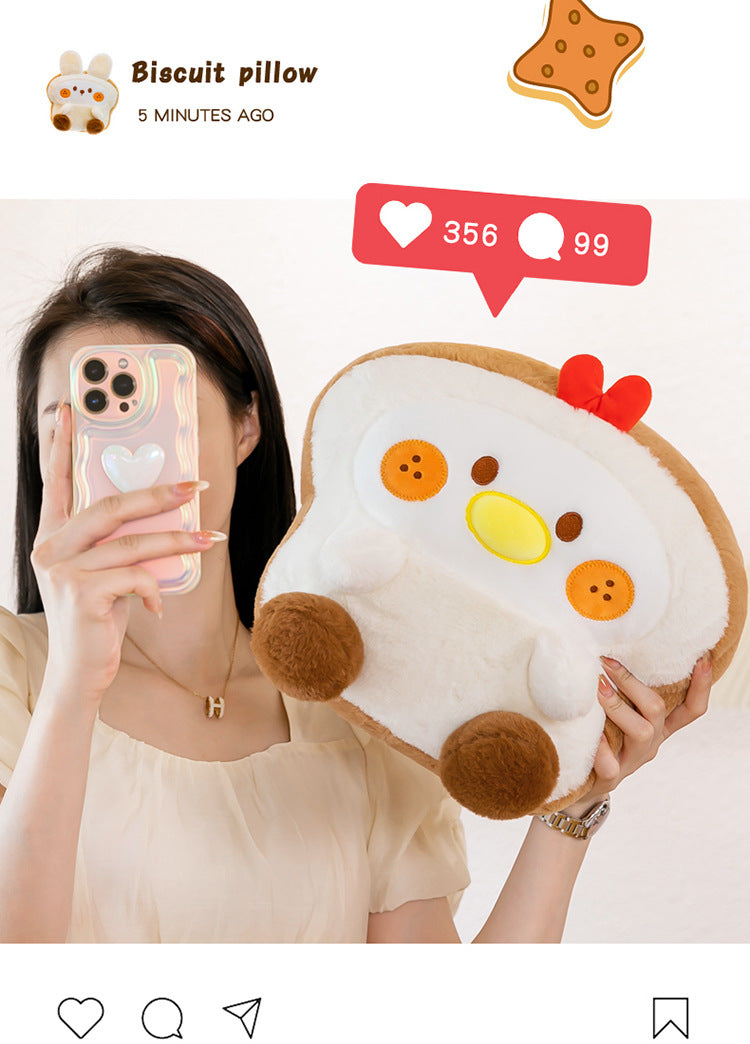 varied size plush animal pillows