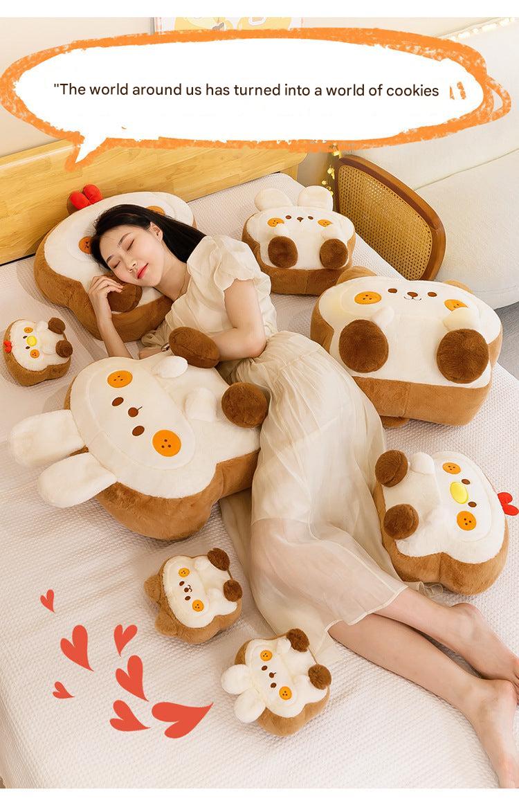 soft plush bunny pillow image