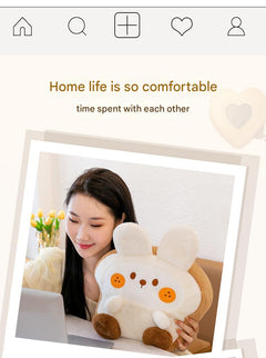 bunny plush pillow for snuggles