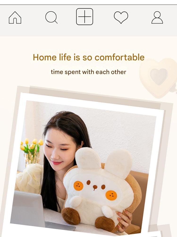 bunny plush pillow for snuggles