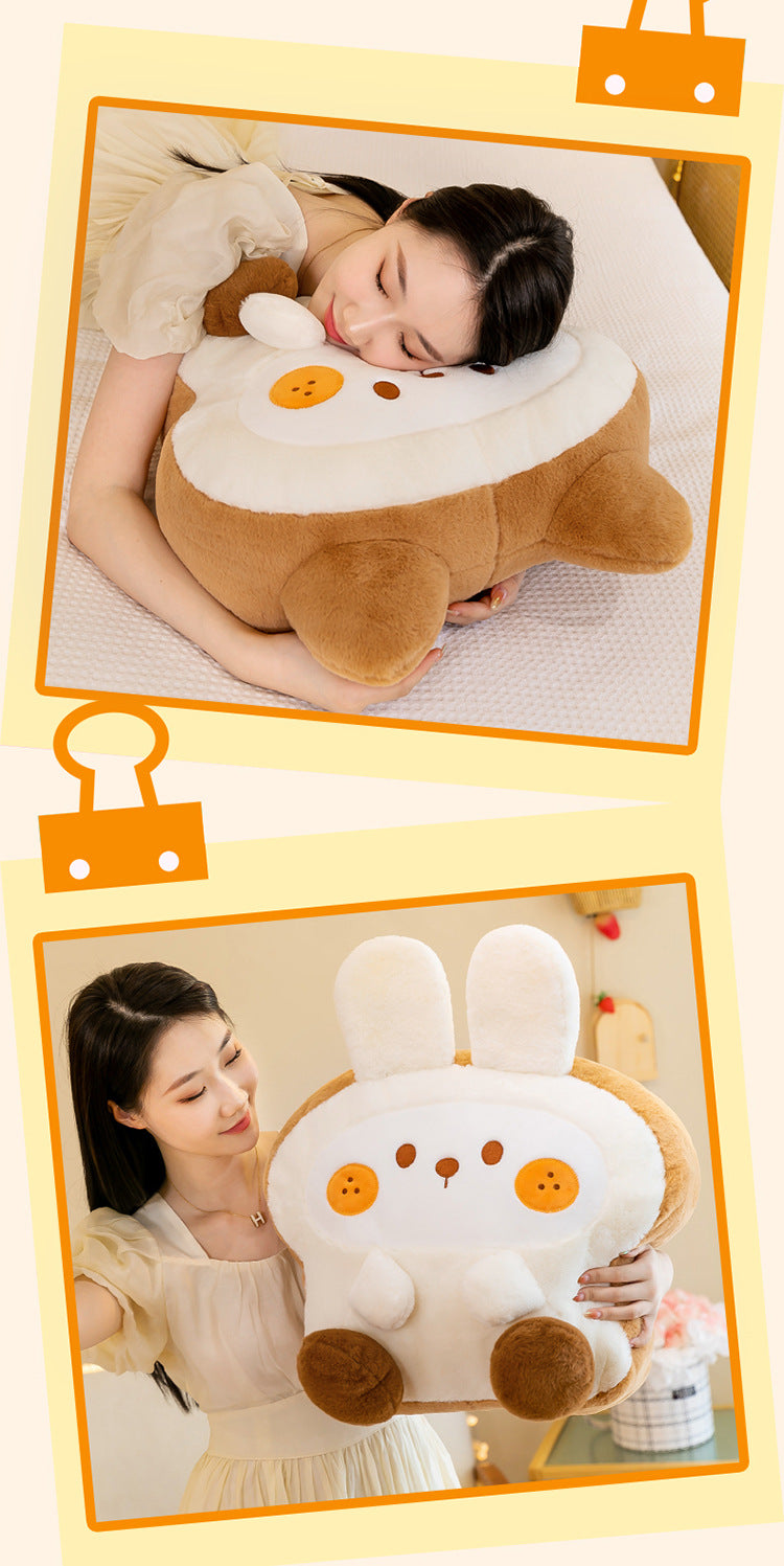 soft plush bunny pillow image