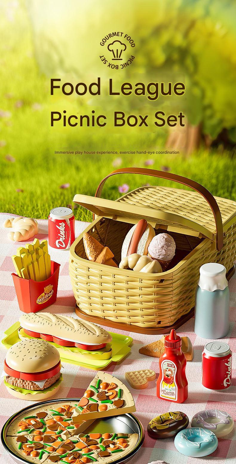 play food with picnic basket for kids