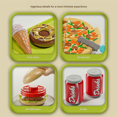 children engaging with kitchen toy set