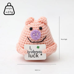 adorable handcrafted knitted stuffed toy with unique design