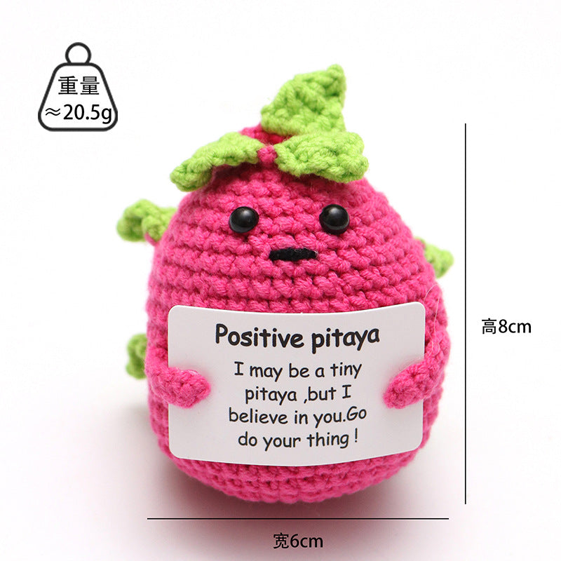 colorful knitted animal toy for imaginative play