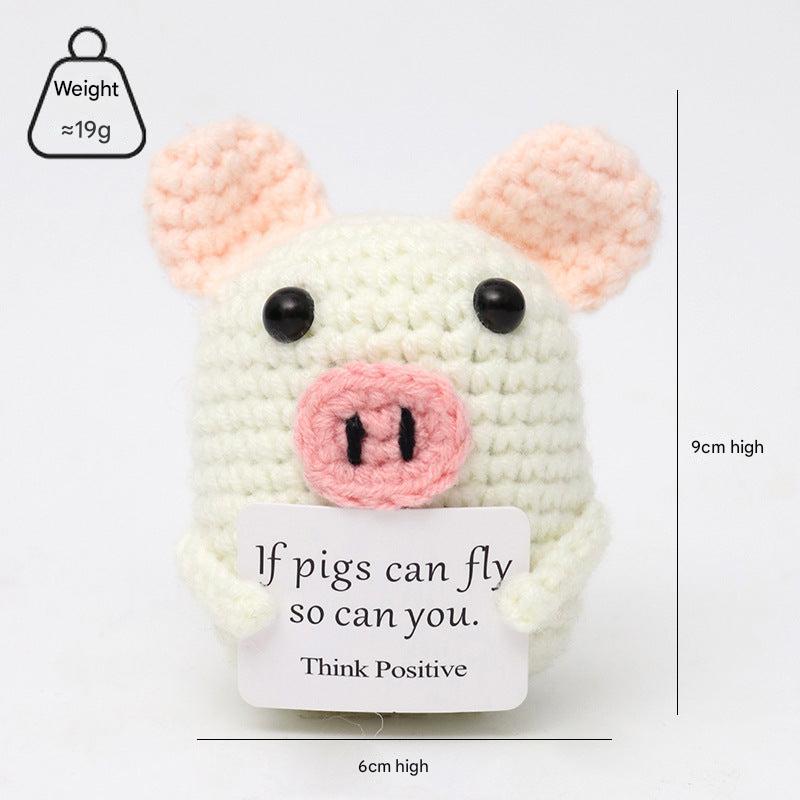 colorful knitted animal toy for imaginative play