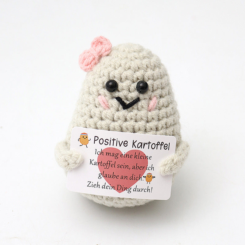 colorful knitted animal toy for imaginative play