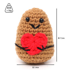 adorable handcrafted knitted stuffed toy with unique design