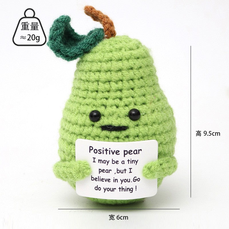 colorful knitted animal toy for imaginative play