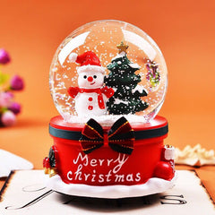 Enchanting Christmas snow globe with Santa and LED lights