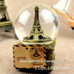 hand-painted music box showing intricate details