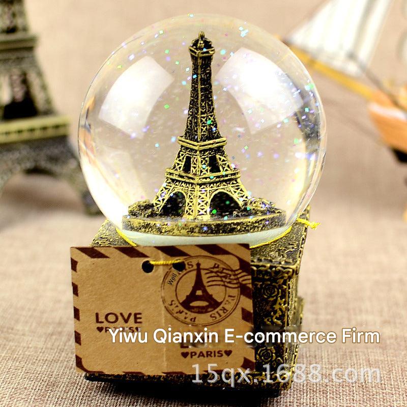 hand-painted music box showing intricate details