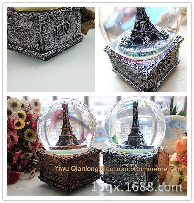 vintage European tower music box in ambience